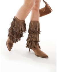 Bershka - – stiefel aus wildleder - Lyst