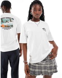 Dickies - Camiseta Blanca Con Estampado Gráfico De Pájaros En La Espalda De - Lyst