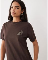 Mango - Round Neck Short Sleeve 'Early Bird Club' Graphic T-Shirt - Lyst