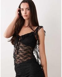 Miss Selfridge - Lace Cami Top Co-Ord - Lyst