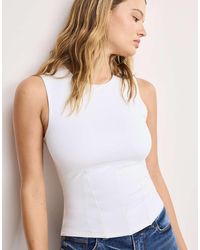 GOOD AMERICAN - Lichte Tanktop Met Korset - Lyst