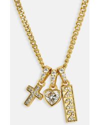 CERNUCCI - Heart Triple Motif 12Mm Necklace - Lyst