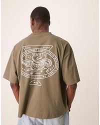 ASOS - Boxy Oversized T-shirt With Back City Graphic - Lyst