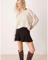 ASOS - Minigonna Morbida Nera Con Godet - Lyst