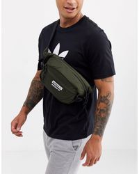 Mens Bags Belt Bags adidas Originals Adicolor Logo Bum Bag in Black for Men waist bags and bumbags 