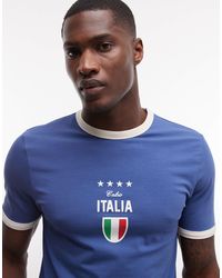 ASOS - Muscle Fit Football T-shirt With Italy Front Graphic - Lyst