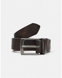 Pull&Bear - Distressed Leather-effect Belt - Lyst