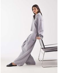 Lacoste - Loose Fit Ribbed Interlock Co-Ord Trousers - Lyst