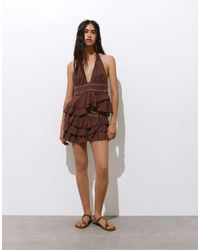 Pull&Bear - Minigonna Con Volant E Borchie - Lyst