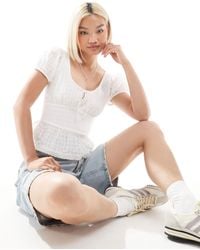 Hollister - Milkmaid Short Sleeve Top - Lyst