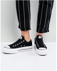 converse leather frill ox trainer