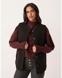 Nobody's Child - Button Up Borg Gilet - Lyst