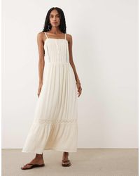 Miss Selfridge - Lace Insert Maxi Dress - Lyst
