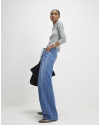 River Island - Drawstring Balloon Leg Jeans - Lyst