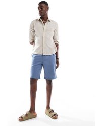 Threadbare - Pantalones Cortos Chinos De Tejido Rico En Lino De - Lyst