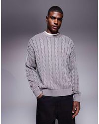 ASOS - Oversized Kabelgebreide - Lyst