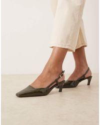 ASOS - Shadow Chisel Toe Slingback Mid Heel Shoes - Lyst