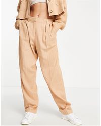 TOPSHOP Denim Straight Peg Trousers in 