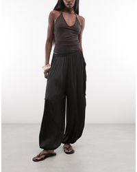 AllSaints - Eshe Tie Detail Pleated Balloon Trousers - Lyst