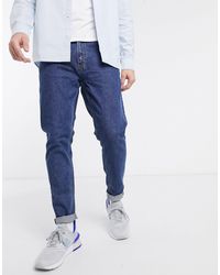 Weekday Denim Cone Slim Tapered Jeans Stay in Black for Men | Lyst