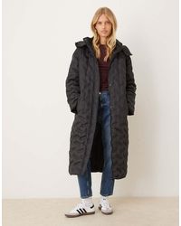 Brave Soul - Heat Seal Quilted Longline Padded Jacket - Lyst