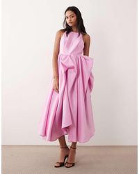 Y.A.S - Structured Taffeta Pleated Maxi Dress - Lyst