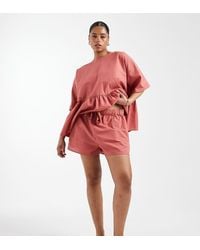 ASOS - Asos Design Curve Tie Waist Pocket Detail Shorts - Lyst
