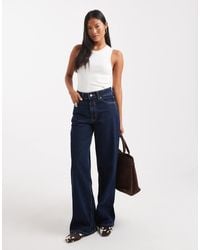 ASOS - Asos Design Petite Wide Leg Dad Jeans - Lyst