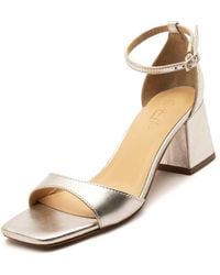 OFF THE HOOK - 'Knightsbridge' Low Block Heeled Leather Sandals - Lyst
