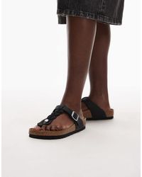 Birkenstock - – gizeh braided – sandalen aus geöltem leder - Lyst