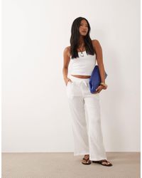 JDY Petite - – weit geschnittene hose aus musselinstoff - Lyst