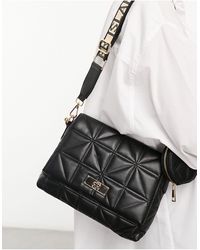 River Island - Quilted Cross Body Bag With Gold Chain Detail - Lyst