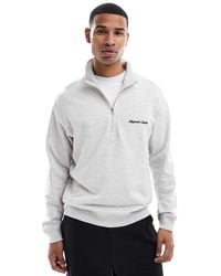 Jack & Jones - Relaxed Quarter Zip Sweatshirt - Lyst