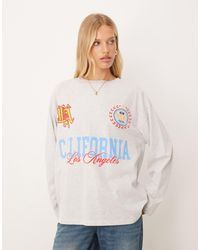 ASOS - Long Sleeve Skater Tee With California Sport Graphic - Lyst