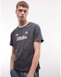 ASOS - Boxy Oversized Raglan T-Shirt With Seville Football Graphic - Lyst