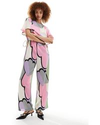 Monki - Jumpsuit With Tie Waist Detail - Lyst