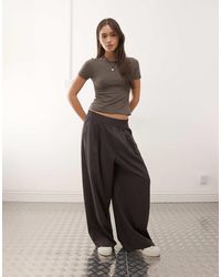 Collusion - Pantalones Rosas De Pernera Ancha Sin Cierres Con Raya Diplomática De - Lyst