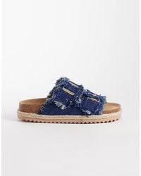 South Beach - Double Buckle Espadrille Sandals - Lyst