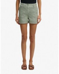 Superdry - Mid Rise Linen Shorts - Lyst