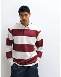 New Look - Stripe Rugby Polo Shirt - Lyst