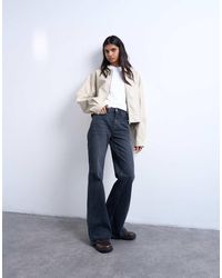 TOPSHOP - Pippa Mid Rise Comfort Stretch Flare Jean - Lyst