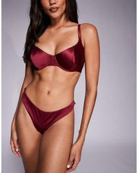 ASOS - Fuller Bust Brooke Clean Satin & Mesh Underwire Bra - Lyst