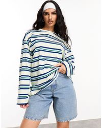ASOS - Asos Design Weekend Collective Long Sleeve Striped T-shirt - Lyst