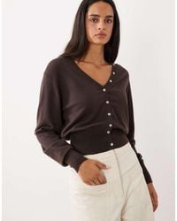 Gina Tricot - Cinched Waist Fitted Cardigan - Lyst