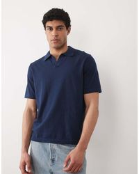 ASOS - Essential Relaxed Fine-Knit Notch Polo - Lyst