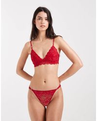 Lindex - Iris Lace Thong With Heart Hardware Detail - Lyst