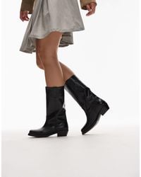 Jeffrey Campbell - Square Toe Knee Boots - Lyst