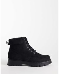 SEQWL - Mexton Faux Suede Chunky Lace Up Desert Boots - Lyst