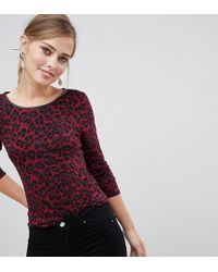oasis red leopard print top