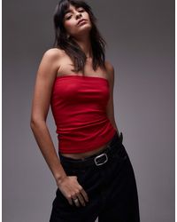 TOPSHOP - – trägerloses longline-top - Lyst